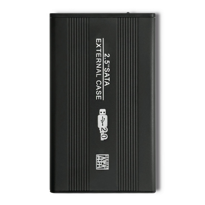 Qoltec Externe Harde Schijf Behuizing HDD/SSD 2.5'' SATA3 | USB 2.0 | Zwart.