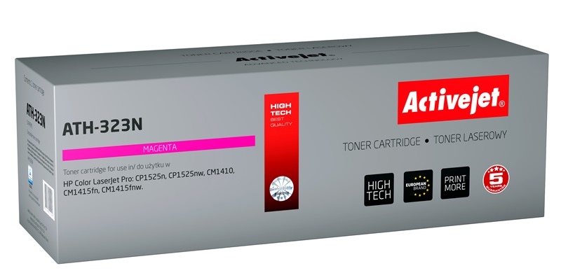 ActiveJet ATH-341N tonercartridge voor HP-printers; Vervanging HP 651A CE341A; Opperste; 16000 pagina's; cyaan.