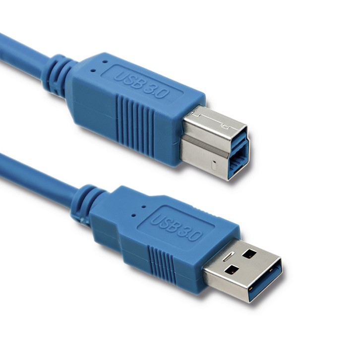 Qoltec USB A - USB B M/M 1m USB-kabel USB 3.2 Gen 1 (3.1 Gen 1) Blauw