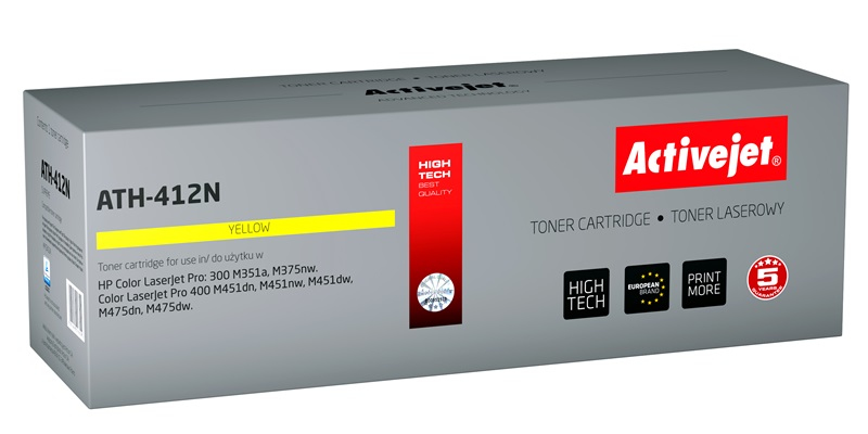 ActiveJet AT-415CN toner voor HP-printer; HP 415A W2031A vervanging; Opperste; 2100 pagina's; Cyaan - zonder chip.