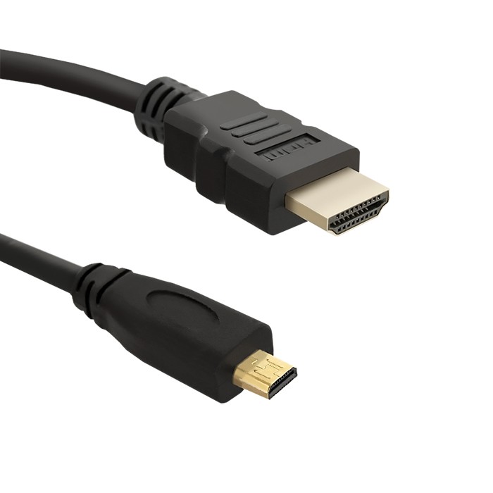 Qoltec 50400 2m HDMI Micro-HDMI Zwart HDMI kabel