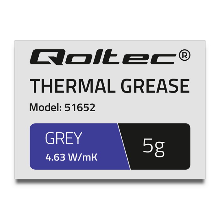 Qoltec Thermal grease 4.63 W/m-K | 5g | grey