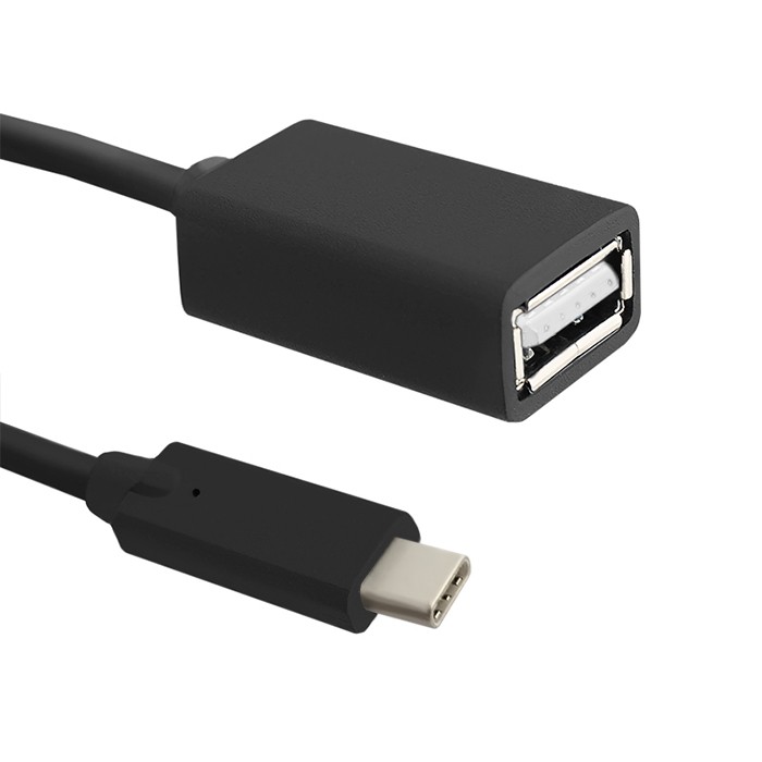 Qoltec 50422 USB-kabel 0,25 m USB 2.0 USB C USB A Zwart