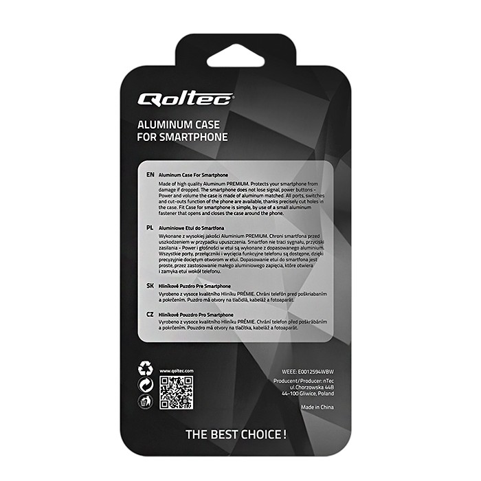 Qoltec Bumper case for Apple iPhone 6 plus | silver | aluminum