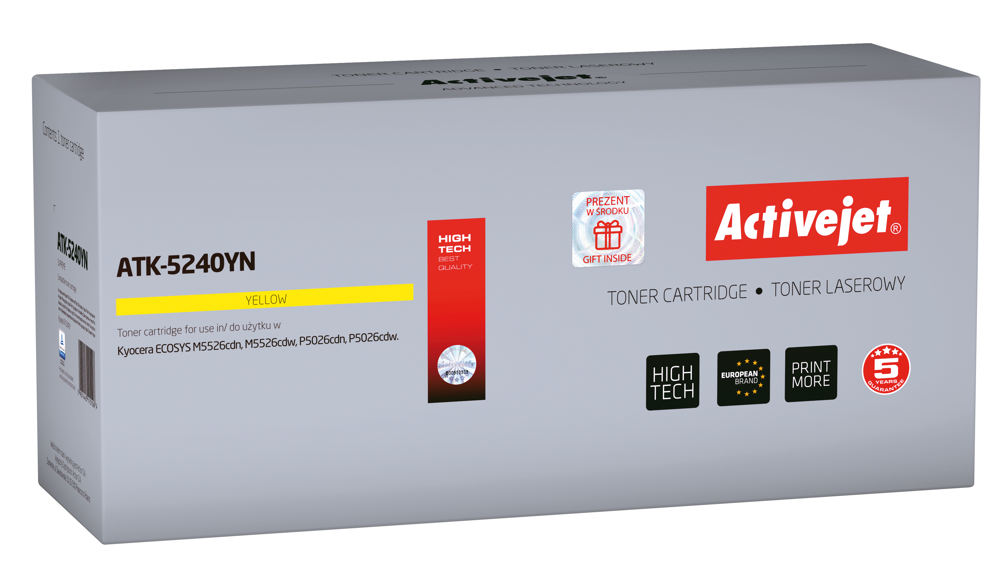 Activejet Activejet Toner Cartridge ATK-5270BN (Kyocera vervanging TK-5270K; Supreme; 8000 pagina's; zwart). Kleurentoner paginaopbrengst: 6000 pagina's, Printkleuren: Cyaan, Aanta