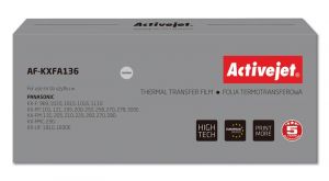 Pellicola a trasferimento termico ActiveJet AF-KXFA136 per fax Panasonic; Sostituzione Panasonic KX-FA136; Supremo; Nero