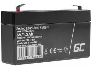 Batteria AGM VRLA 6V 1.2Ah esente da manutenzione per sistemi di allarme e giocattoli