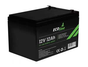 EcoLine - Batteria AGM 12V - 12AH VRLA - 151 x 98x 94(98) - Batteria a ciclo profondo