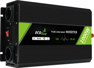 EcoLine - Inverter da 12V a 220V/230V - Potenza 1000w - Sinusoidale pura - Inverter di tensione