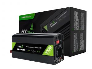 EcoLine - Inverter da 24V a 220V/230V - Potenza 300w - Onda sinusoidale pura - Convertitore di tensione