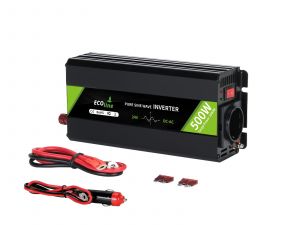 EcoLine - Inverter da 24V a 220V/230V - Potenza 500w - Onda sinusoidale pura - Convertitore di tensione