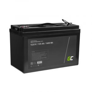 Batteria Litio Ferro Fosfato LiFePO4 12V 12.8V 125Ah per Pannelli Solari, Camper e Barche